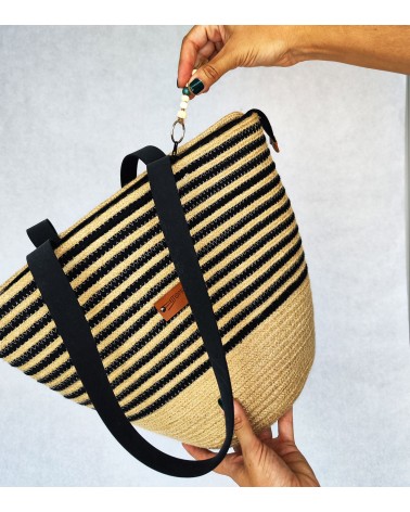 Bolso capazo yute/mixyutenegro L
