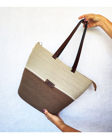 Bolso capazo marrón/beige_Utopicat