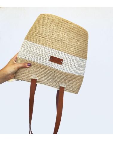 Bolso capazo yute/yute&crudo/yute