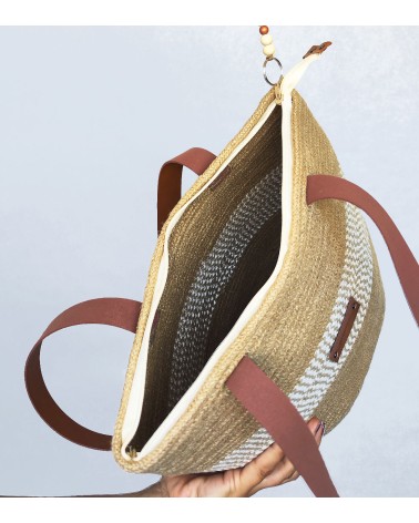 Bolso capazo yute/yute&crudo/yute