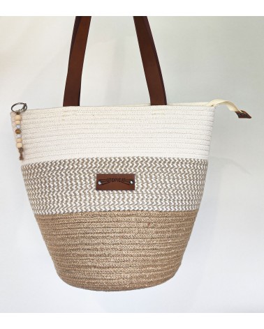 Bolso capazo yute/beige&crudo/crudo