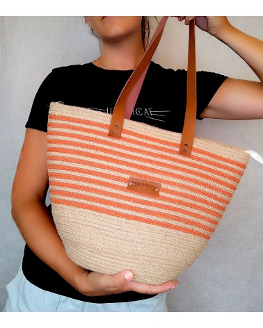 Bolso capazo bicolor yute/mixyuteteja