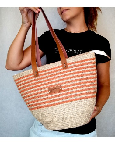 Bolso capazo bicolor yute/mixyuteteja