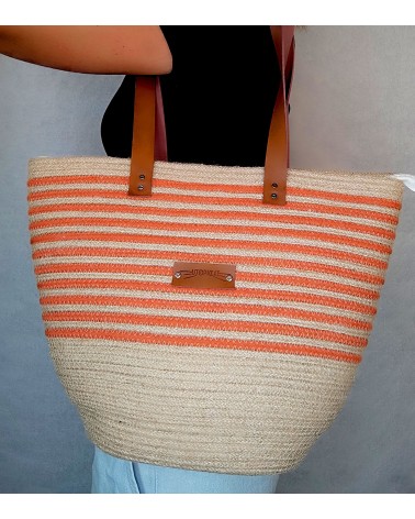 Bolso capazo bicolor yute/mixyuteteja