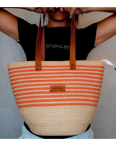 Bolso capazo bicolor yute/mixyuteteja