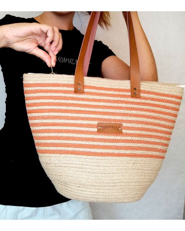Bolso capazo bicolor yute/mixyuteteja